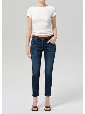 Citizens of Humanity Emerson Slim Boyfriend Cropped‎ Ankle Jeans Size 25